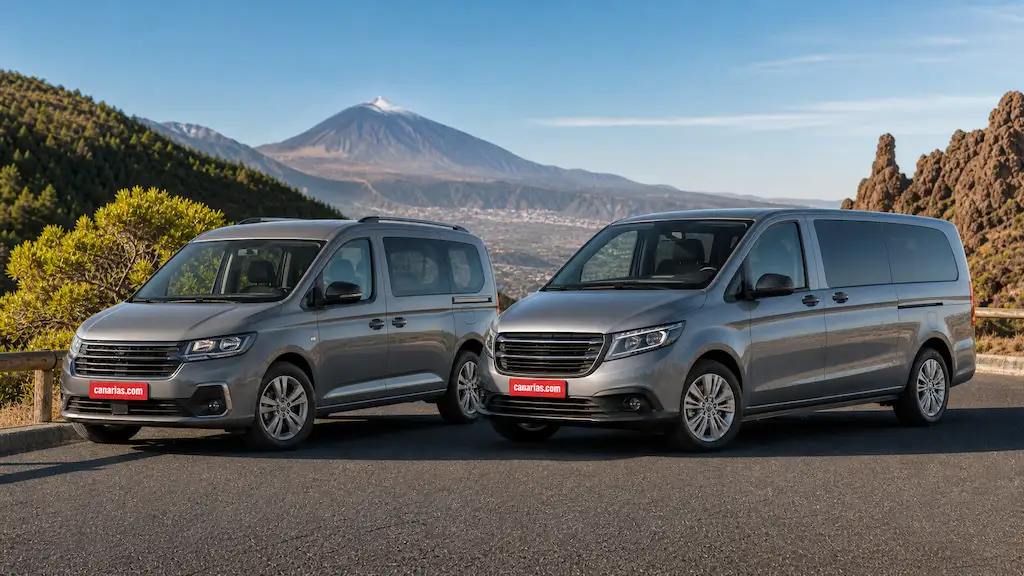 Fahrzeuge und Minibusse für Gruppen auf Teneriffa